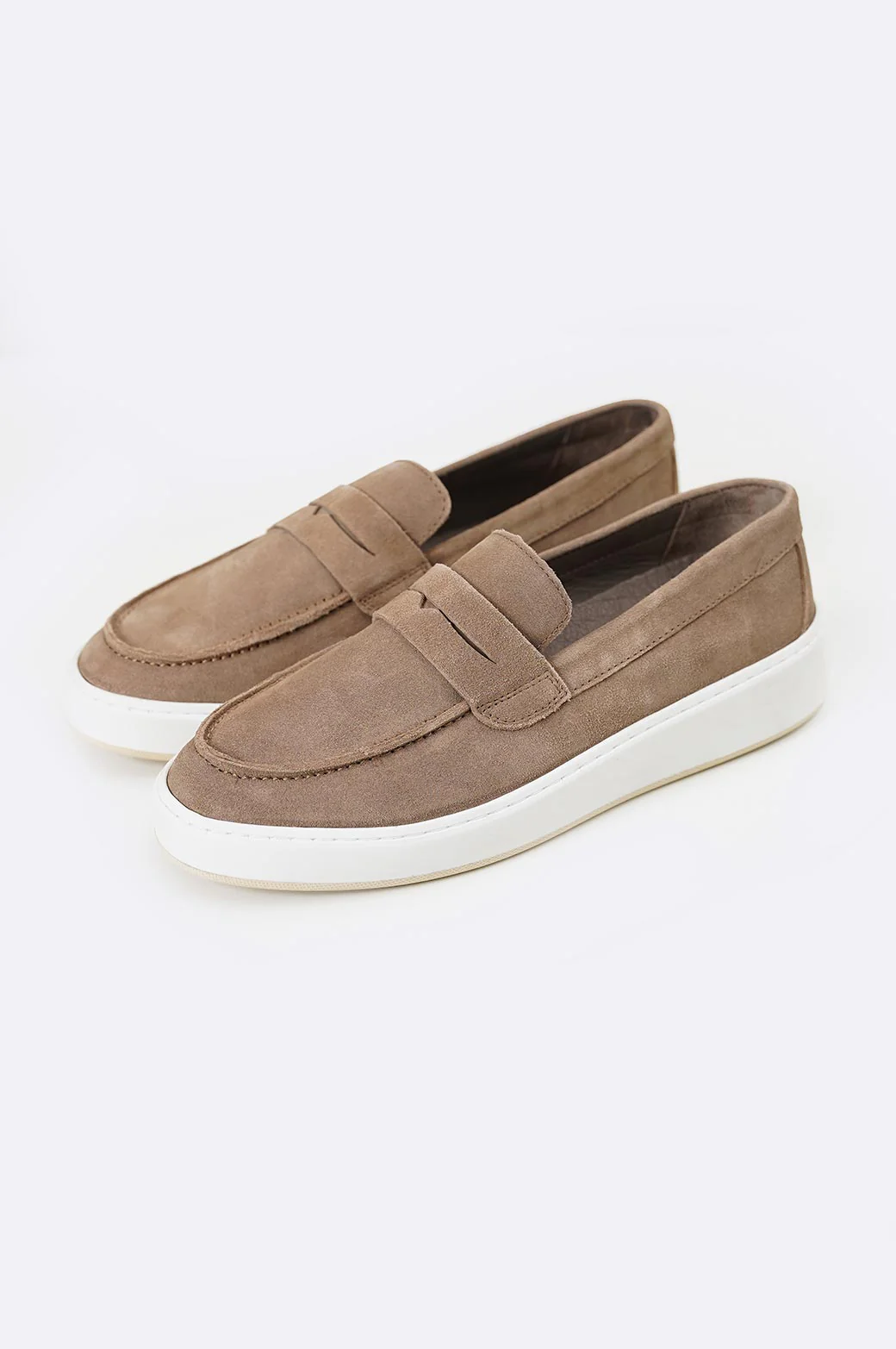 SUEDE PENNY LOAFERS